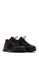 Men's Black Lace-Up Nubuck Leather Sneakers | Derimod