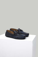 Navy Blue Men's Leather Loafer | Derimod
