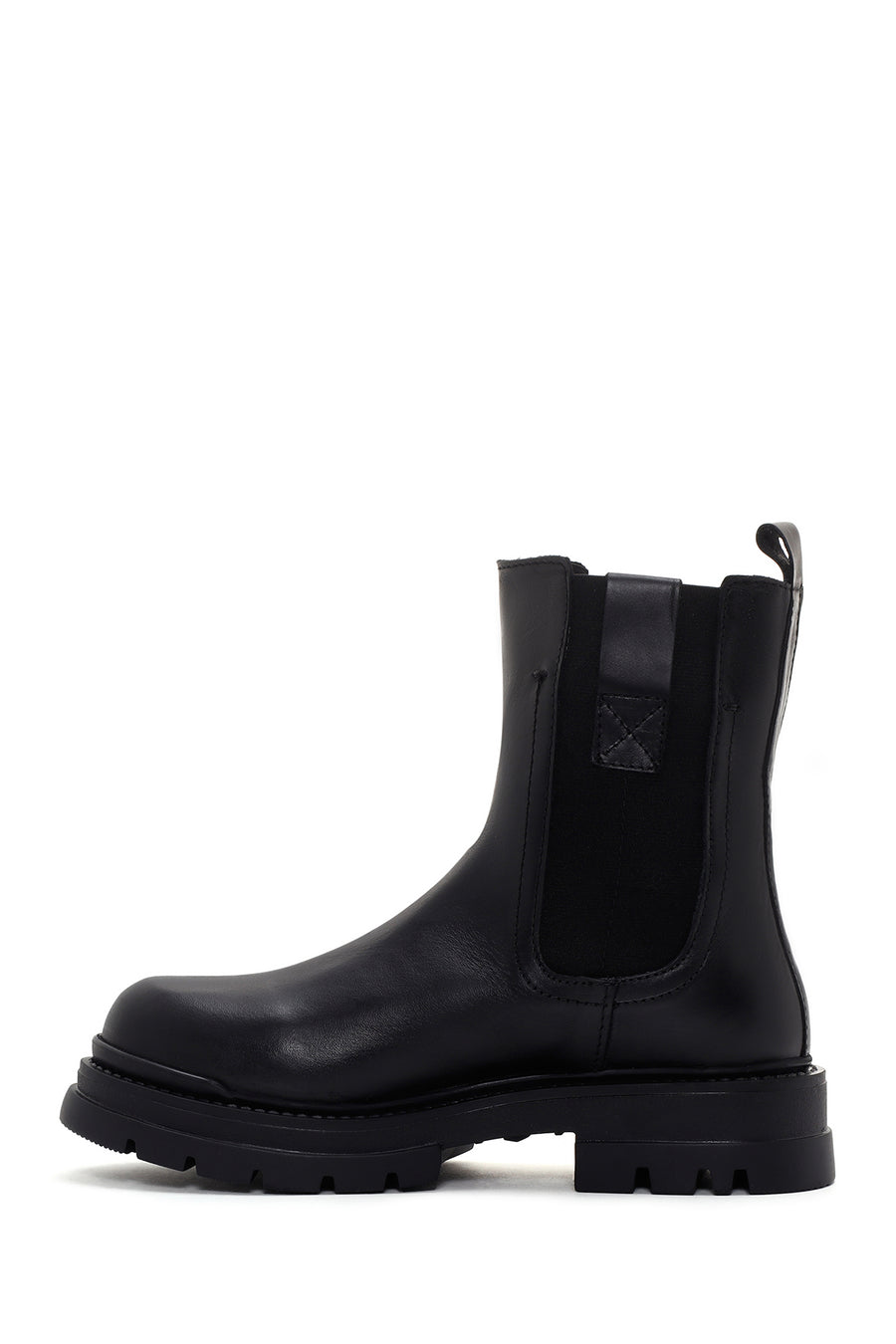 Women's Black Leather Chelsea Boots