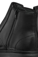 Geox Men's Black Spherica Ec1 Abx Zippered Waterproof Leather Boots | Derimod