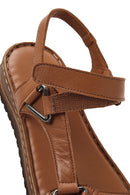 Women's Tan Leather Comfort Sandals | Derimod