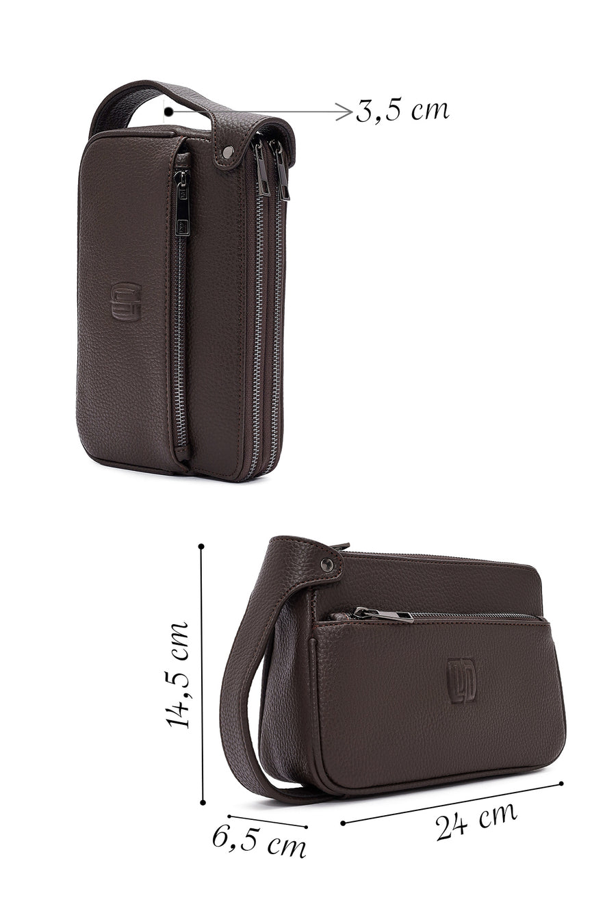 Men's Brown Handbag