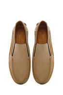 Men's Beige Nubuck Leather Casual Loafer | Derimod