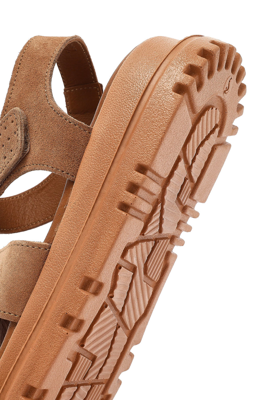Women's Powder Strappy Thick Soled Suede Leather Comfort Sandals