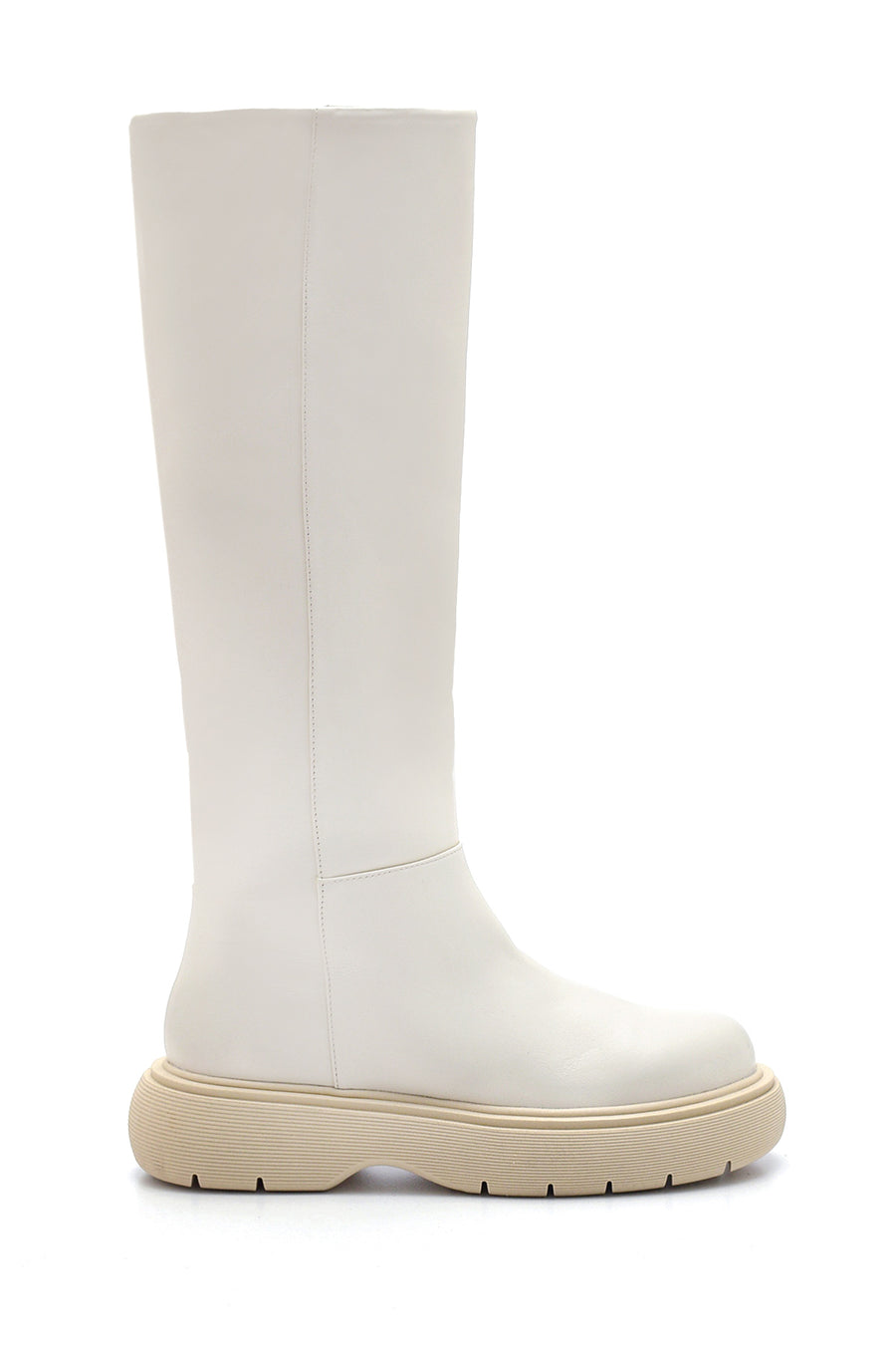 Women's Leather Thick Sole Boots 21WFD142418 | Derimod