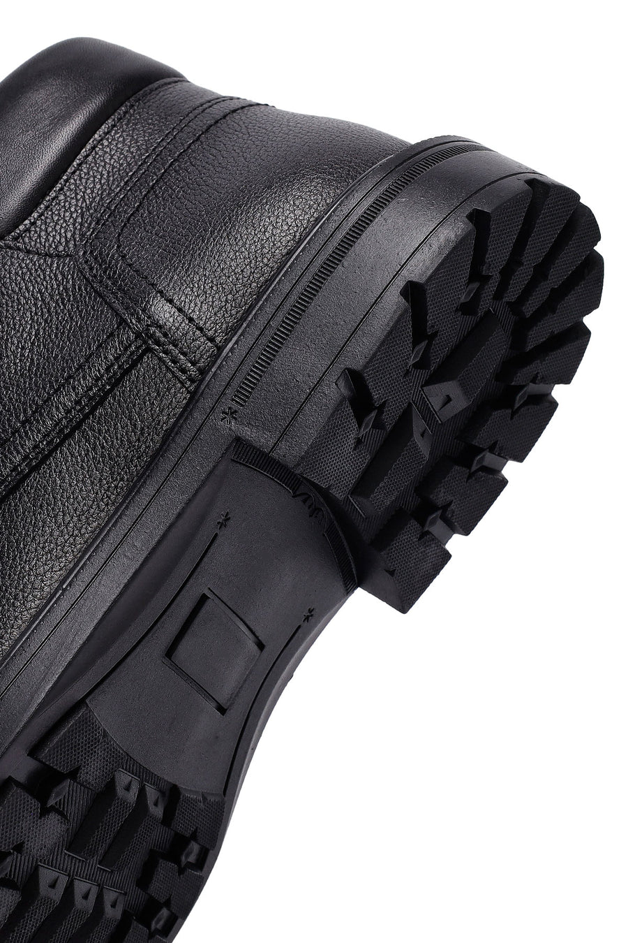Male Black Zip Closure Leather Boots
