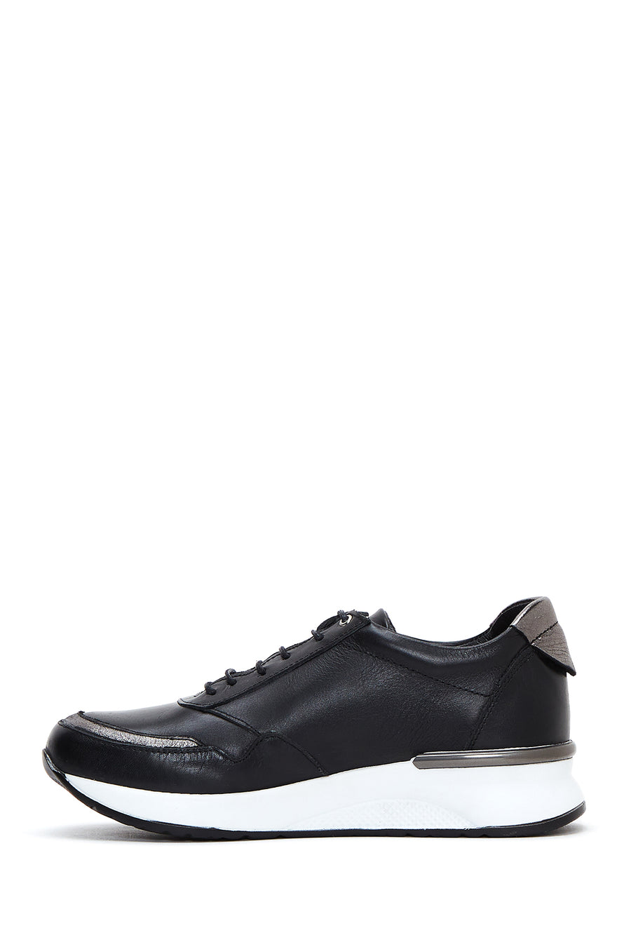 Women's Black Leather Sneaker