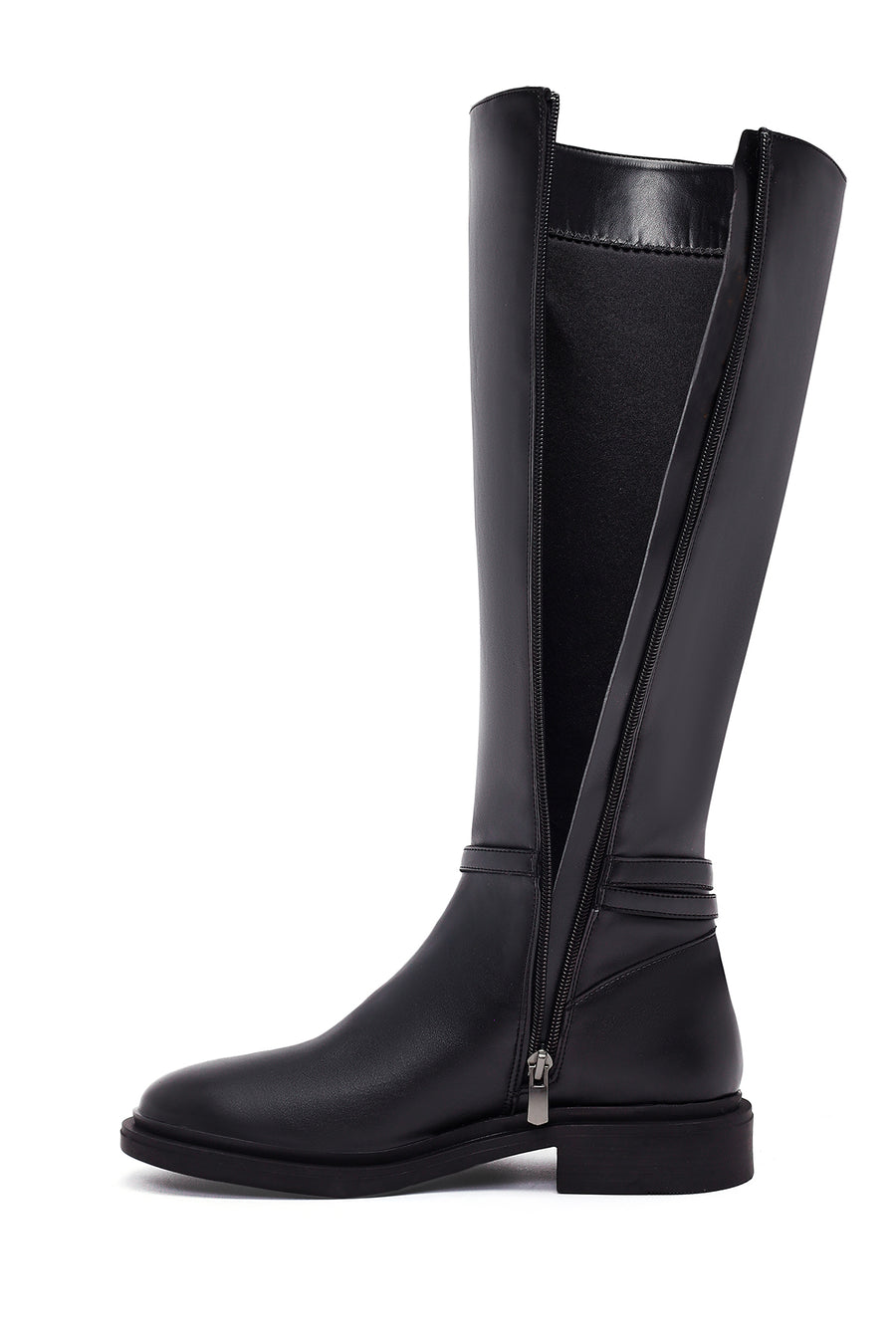 Woman Black Zip Closure Boot