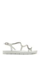 Women's White Stone Sandals | Derimod