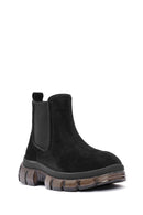 Men's Black Suede Leather Chelsea Boots | Derimod