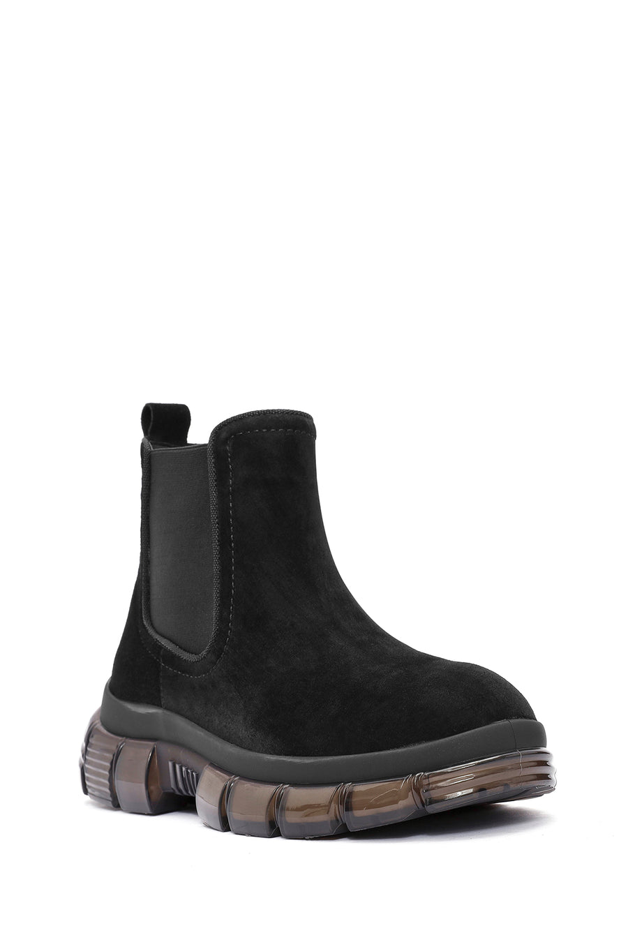 Men's Black Suede Leather Chelsea Boots