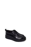 Male Black Lace-Up Thick-Soled Leather Casual Shoes | Derimod