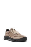 Male Mink Lace-Up Nubuck Leather Sneaker | Derimod