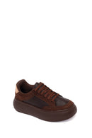 Woman Brown Lace-Up Chunky Sneaker | Derimod