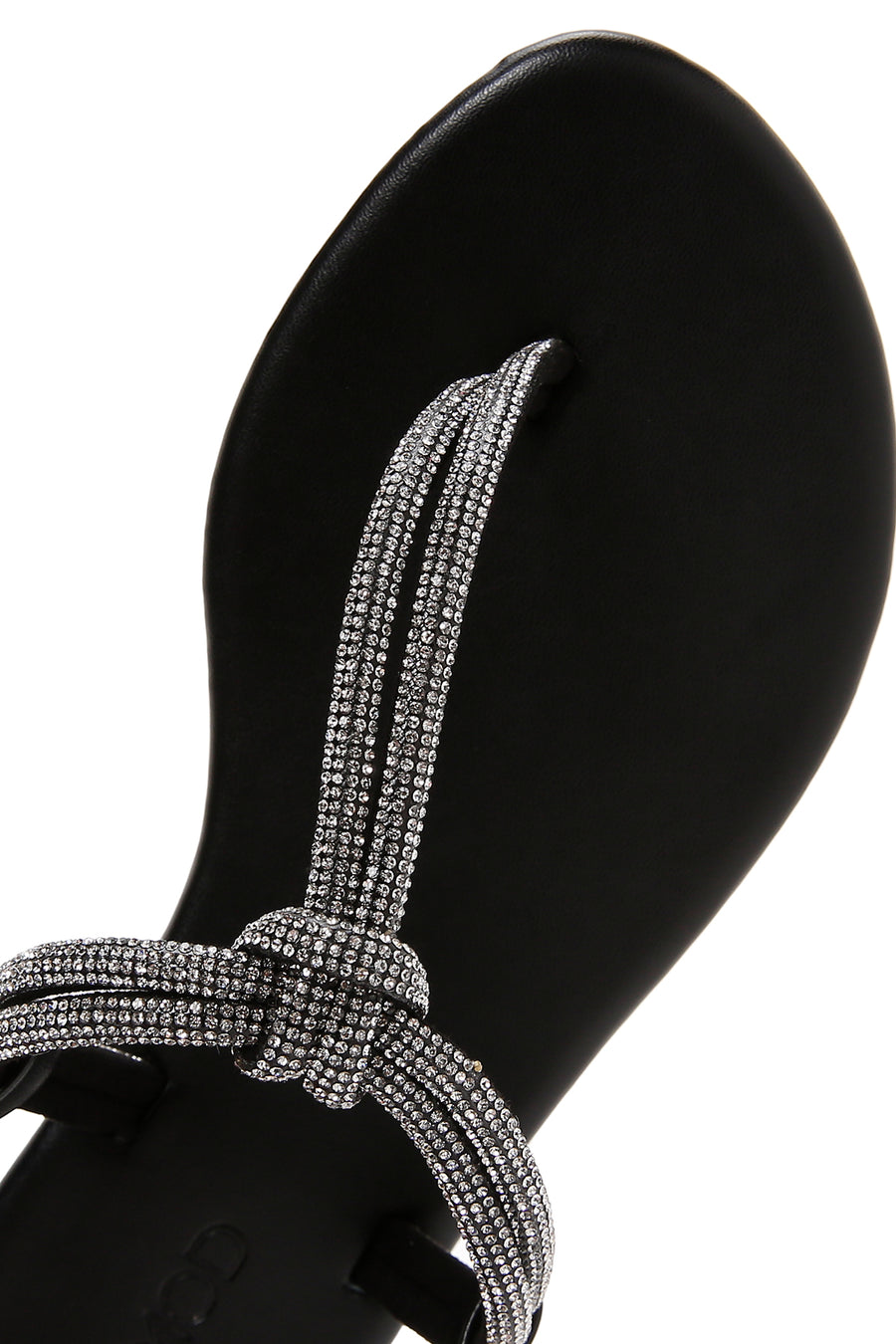 Women's Black Stone Flip Flops Sandals