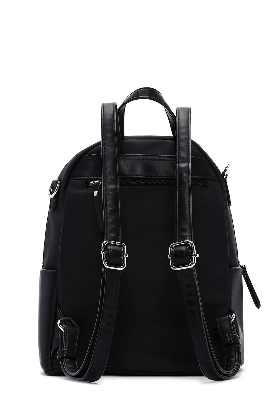Women's Black Long Strap Backpack