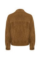Valenza Women's Camel Suede Leather Jacket | Derimod