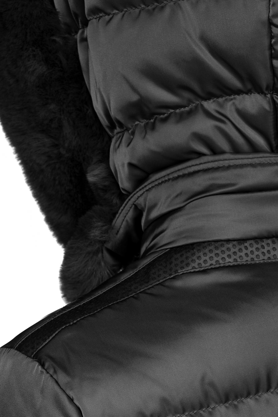Geox Women's Black W Bettanie Hooded Long Coat