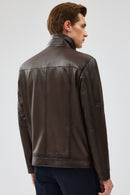 Hugo Men's Mink Leather Jacket | Derimod