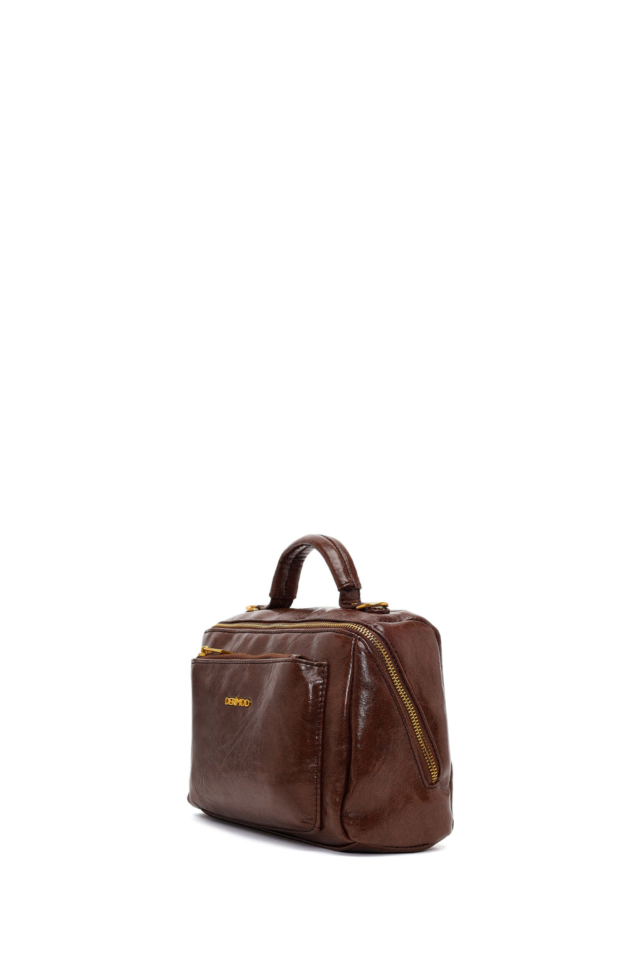 Woman Brown Long-Strap Crossbody Bag