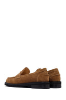 Woman Mink Suede Leather Masculine Loafer | Derimod