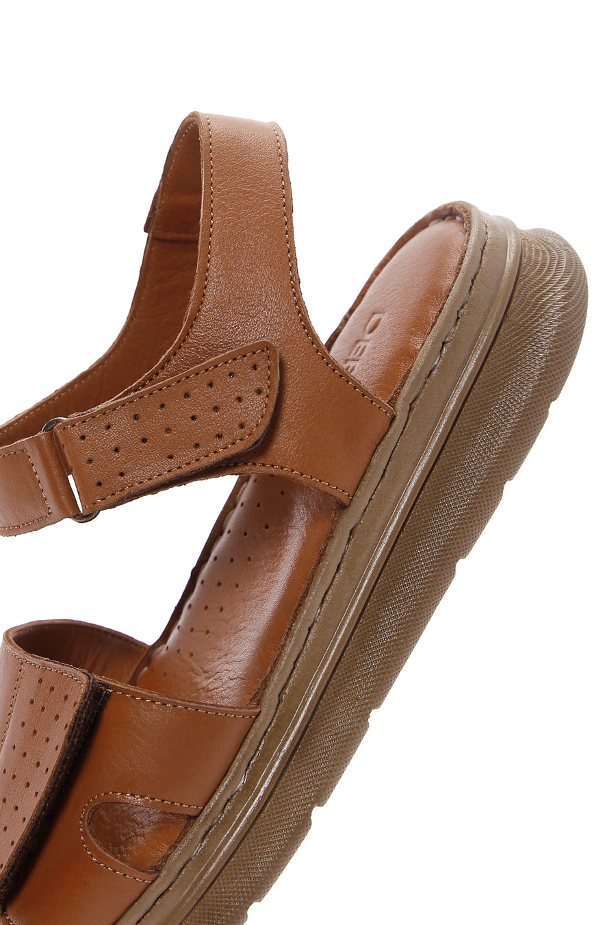 Kadın Taba Deri Comfort Sandalet
