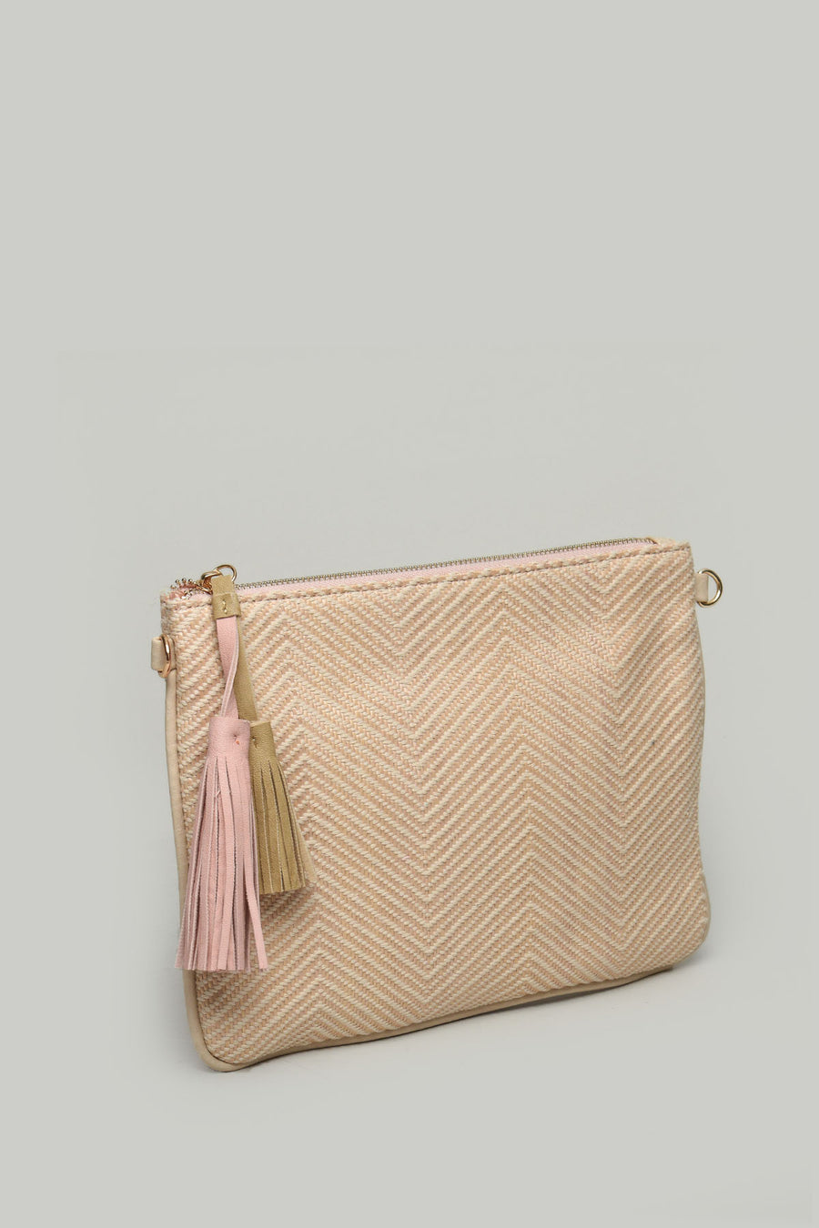 Beige Fabric Women's Portfolio