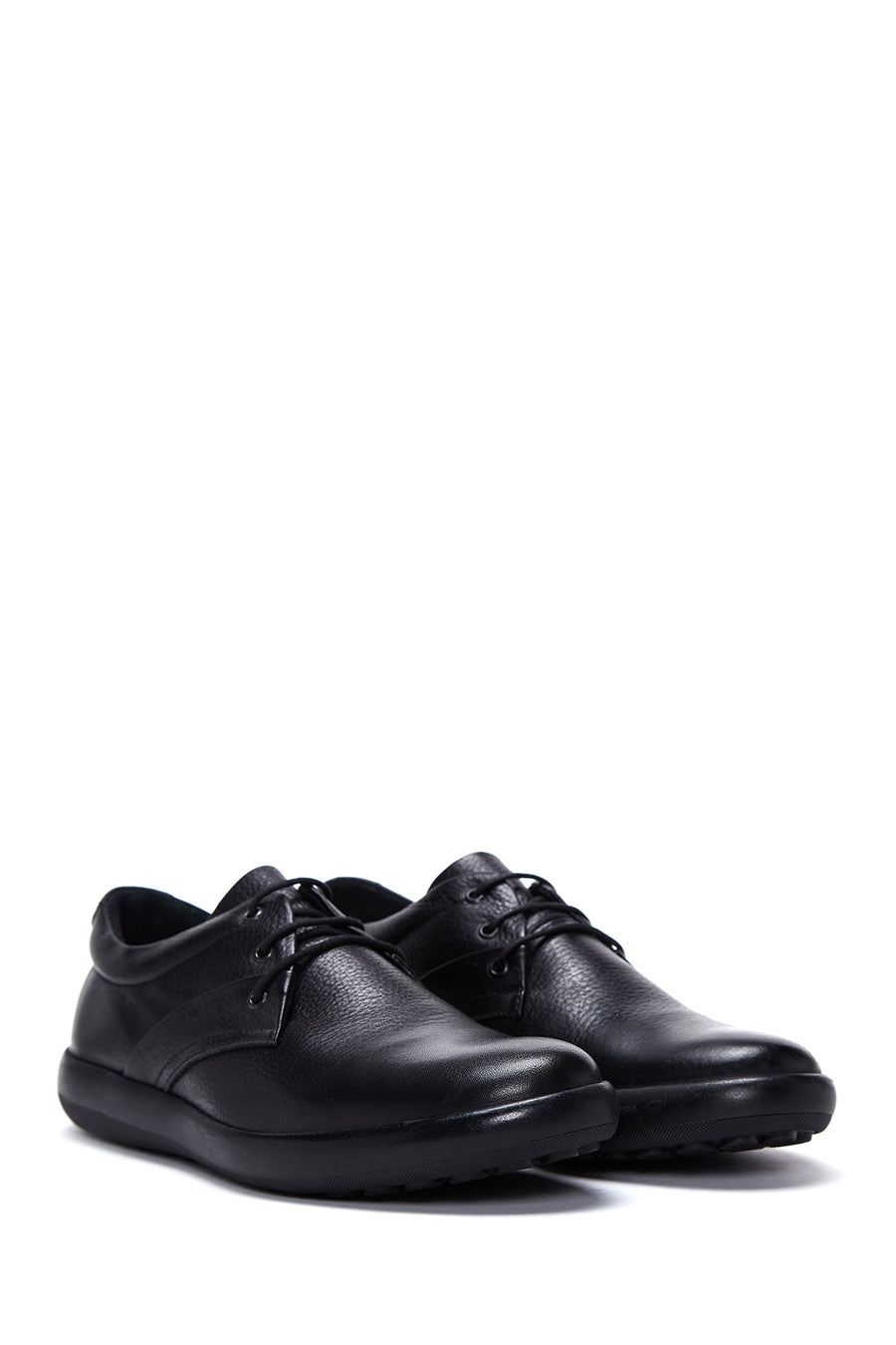 Men's Black Leather Casual Shoes