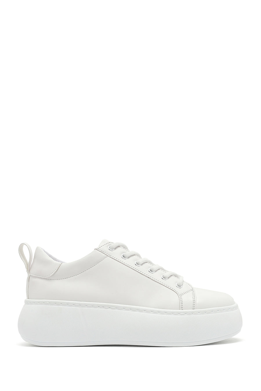 Women's White Lace-Up Thick Soled Sneaker 25SFE210818 | Derimod