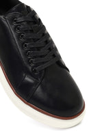 Men's Black Lace-Up Thick-Soled Sneaker | Derimod