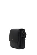 Male Black Leather Messenger Bag | Derimod