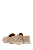 Men's Beige Chunky Suede Leather Loafers | Derimod