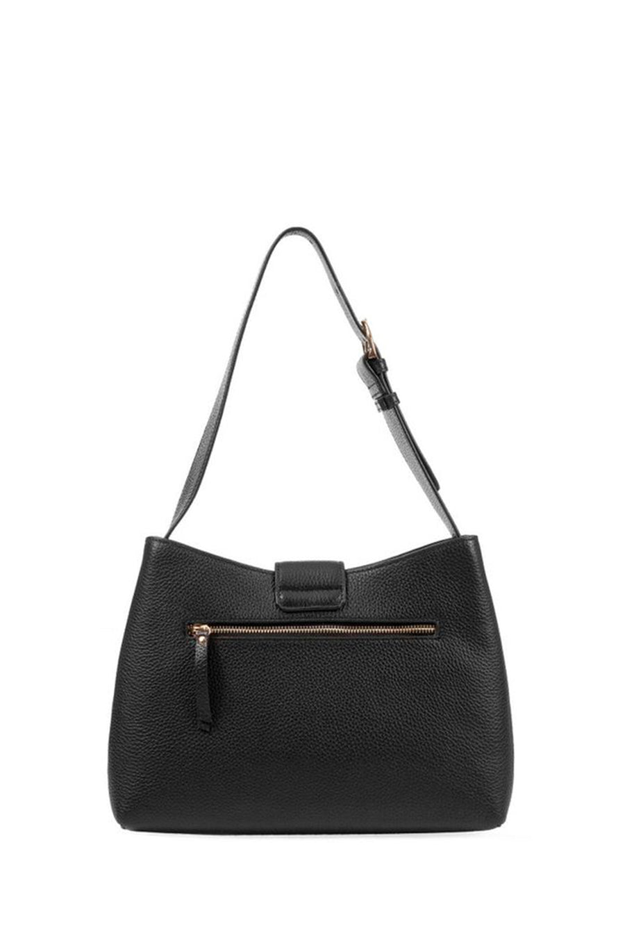 Geox Women's Black Solangy Leather Shoulder Bag