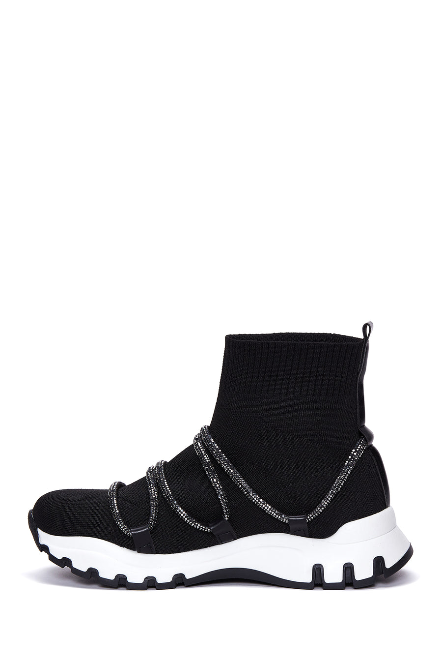 Women's Black Stone High Top Sneaker