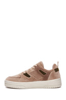 Women's Beige Suede Leather Sneaker | Derimod