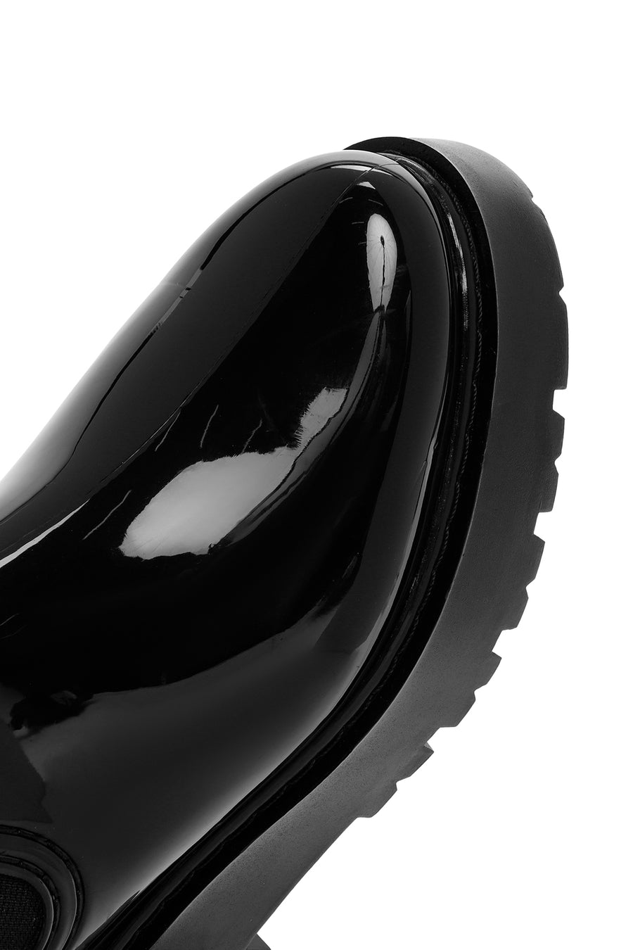 Women's Black Thick Soled Rain Boots