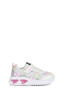 Geox Girl White Assister Strap Leather Sneaker | Derimod