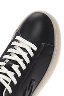 Alberto Guardiani Men's Black New Era Lace-Up Leather Sneakers | Derimod