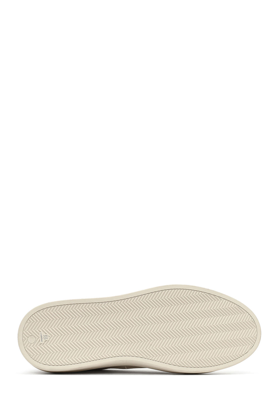 Men's White Lace-Up Leather Sneaker