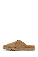 Camper Men's Brown Brutus Leather Slippers | Derimod