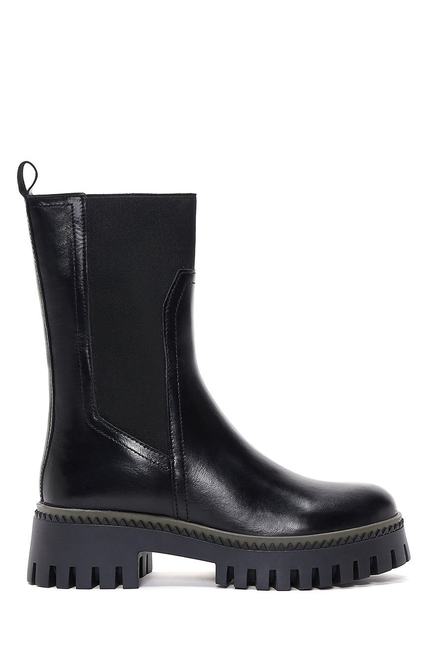 Women's Black Leather Chelsea Boots 22WFD188918 | Derimod