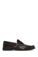 Men's Burgundy Leather Classic Loafer | Derimod