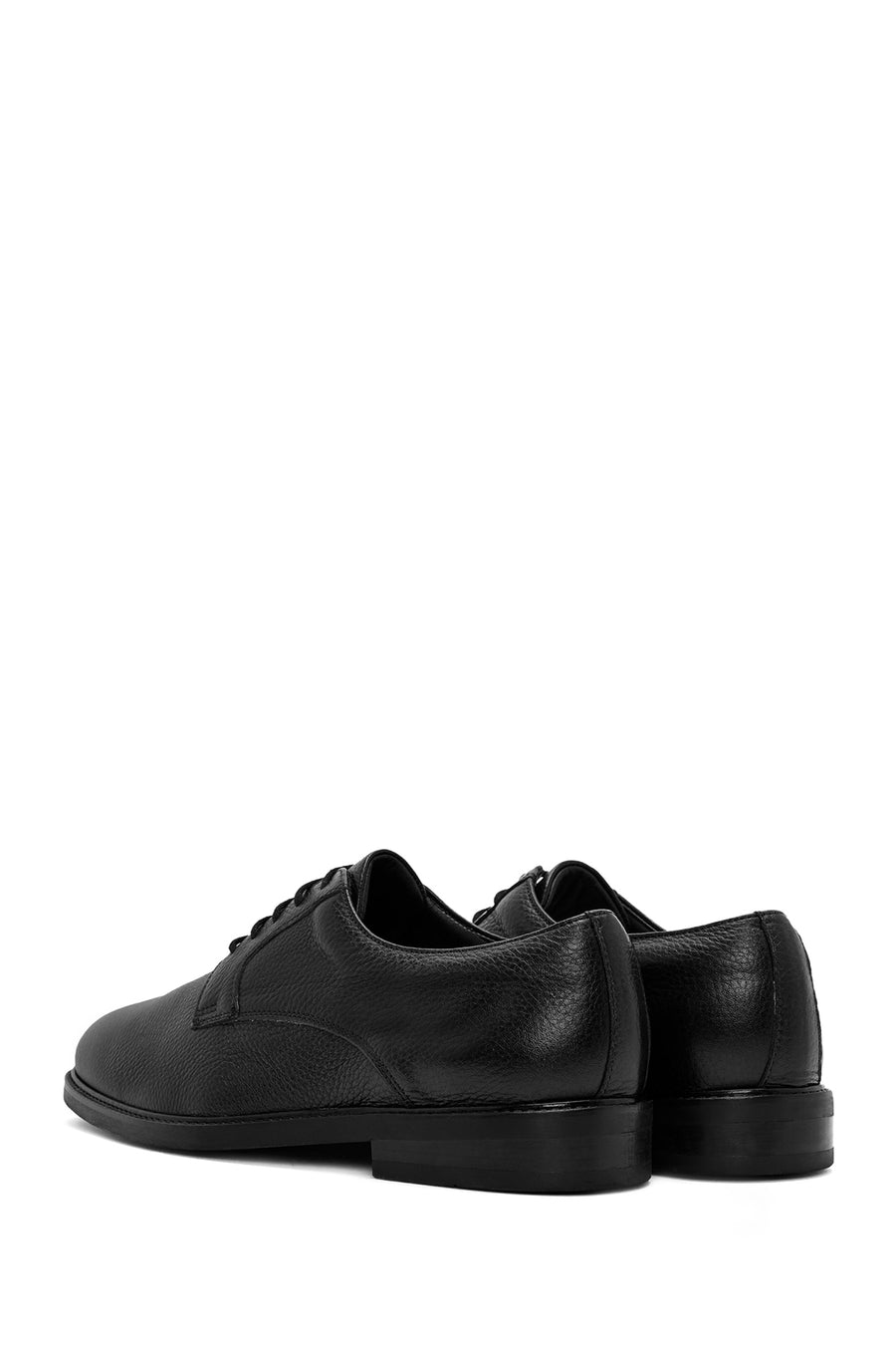 Men's Black Laced Leather Classic Shoes