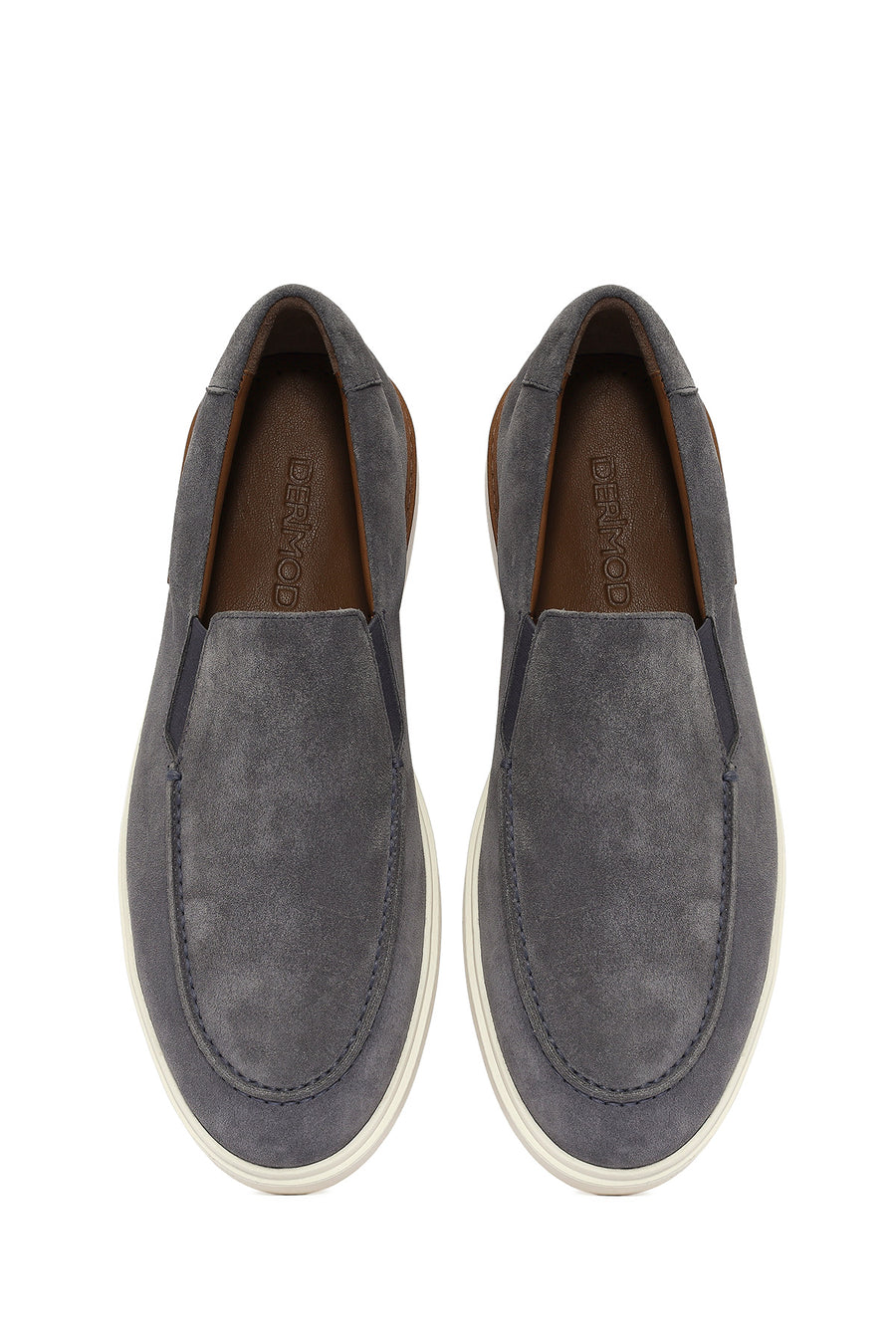 Men's Gray Suede Leather Casual Loafer