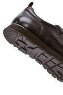 Erkek Kahverengi Bağcıklı Deri Casual Sneaker | Derimod