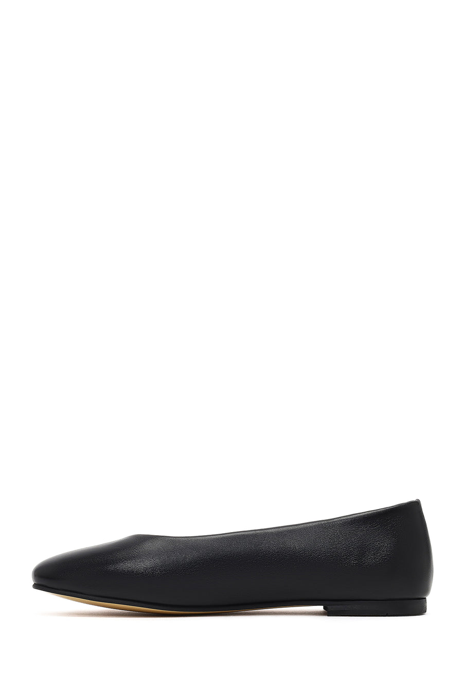 Women's Black Classic Leather Ballet Flat