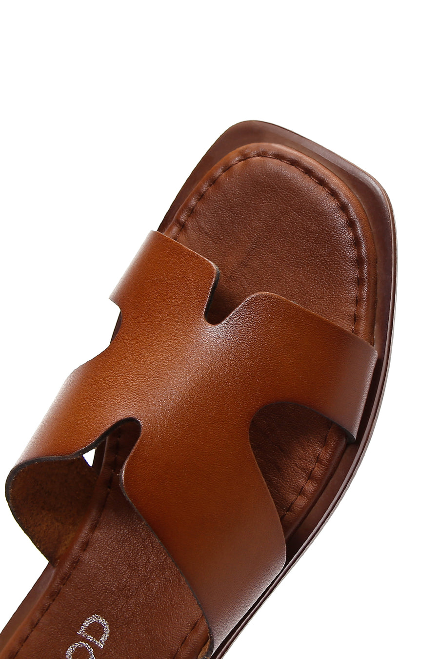 Women's Tan Leather Slippers