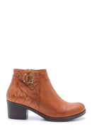 Women's Leather Quilted Detailed Boots | Derimod