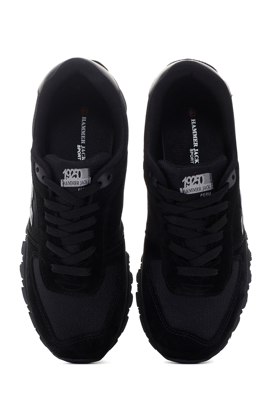 Hammer Jack Men's Black-Smoked Peru Suede Leather Sneaker