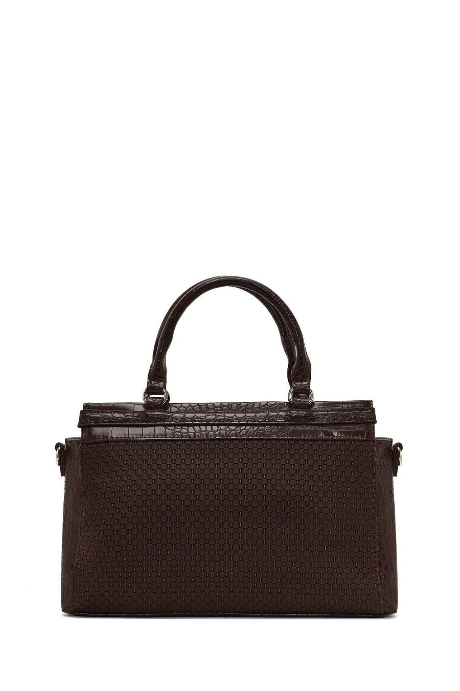 Women's Brown Long Strap Patterned Shoulder Bag
